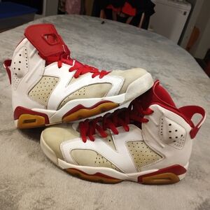NIKE Men's AIR JORDAN 6 VI RETRO Sz 9 HARE ALTERNATE  WHITE RED